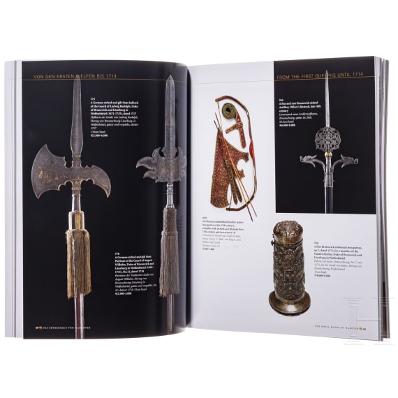 Three Sotheby's auction catalogs "The Royal House of Hanover", complete edition in a cassette, October 2005
