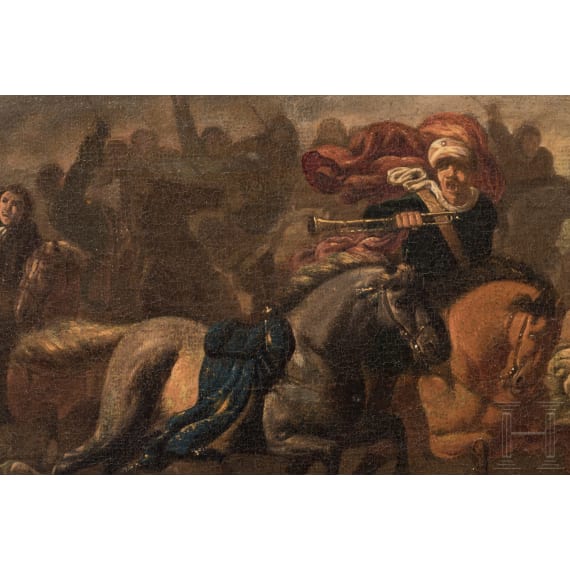 Jan Wyck (attr.), Battle Scene with Turkish Cavalry, Dutch, 17th century