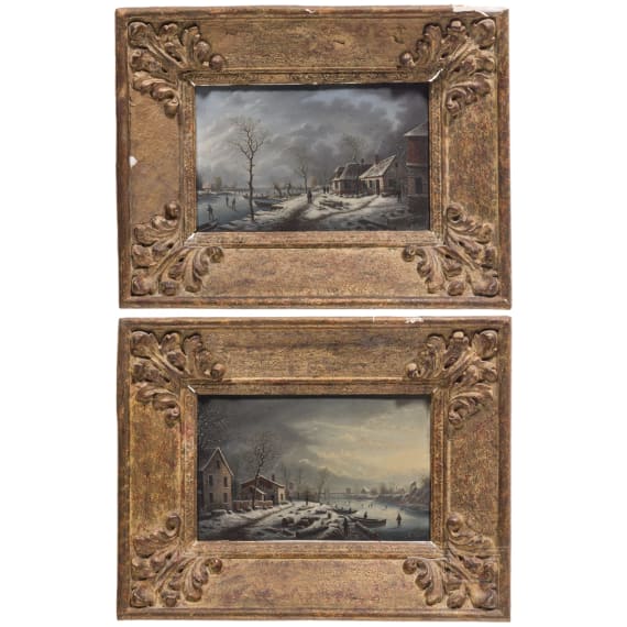 Albert-Alexandre Lenoir, Paysages d'hiver, Paris, dated 1889