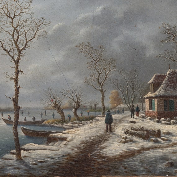 Albert-Alexandre Lenoir, Paysages d'hiver, Paris, dated 1889