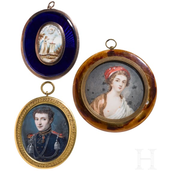 Three German miniatures, circa 1900