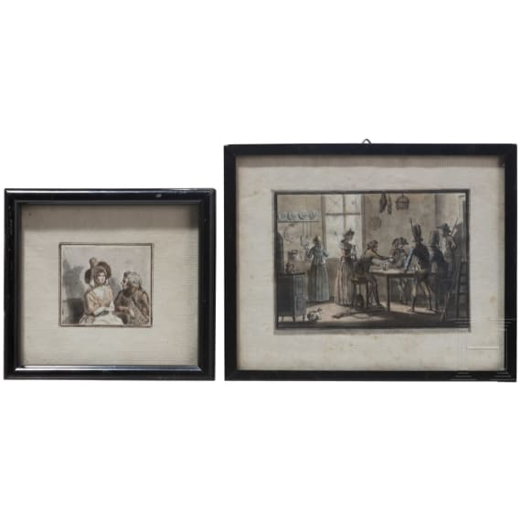 Francesco Novelli (1764 - 1836) - two Italian genre scenes, 18th/19th century