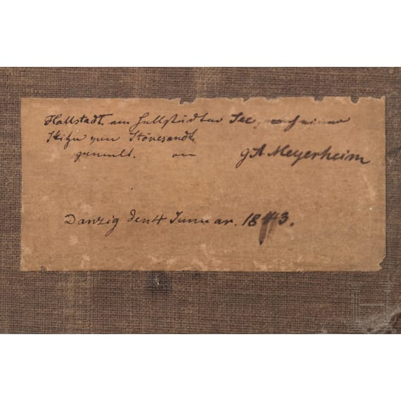 Gustav Adolf Meyerheim (1816 - 1894), Hallstadt am Hallst&auml;dter See, German, dated 1843