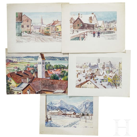 Georg Schmid (1866 - ?), Bavarian Impressions, German, 1st half of the 20th century