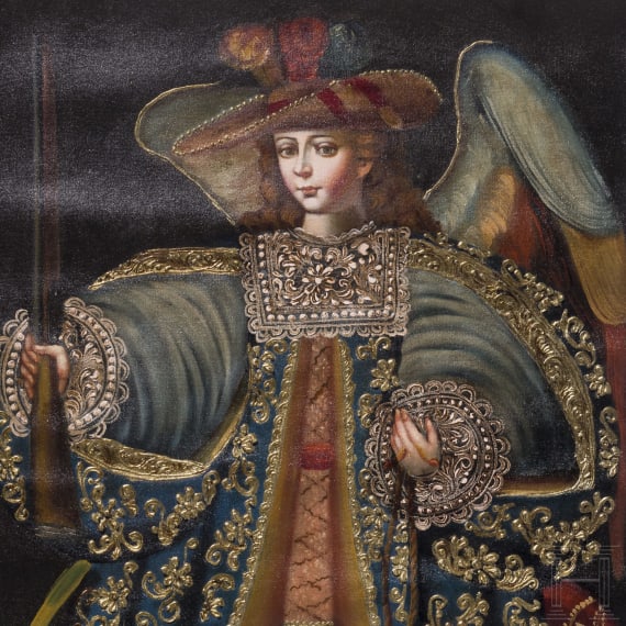 Archangel Michael in the style of the Cusco school, Mexican, 20th century
