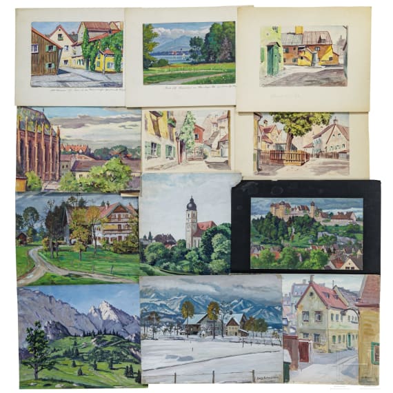 Georg Schmid (1866 - ?), Bavarian Impressions, German, 1st half of the 20th century