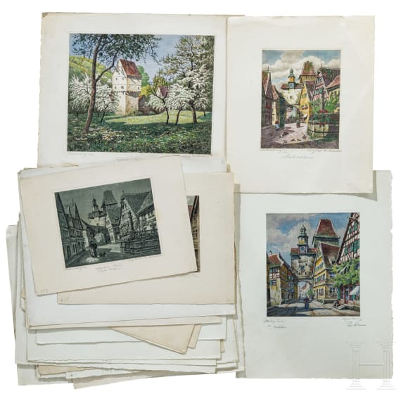 Paul Sollmann (1886 - 1950), Rothenburg o.d. Tauber Vedutas