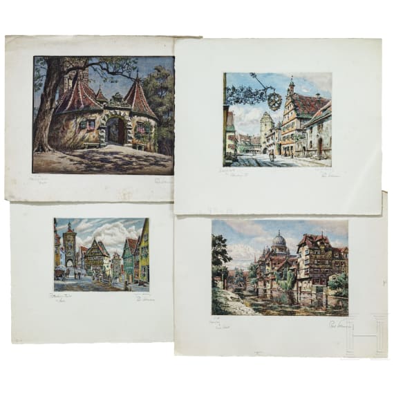 Paul Sollmann (1886 - 1950), Rothenburg o.d. Tauber Vedutas