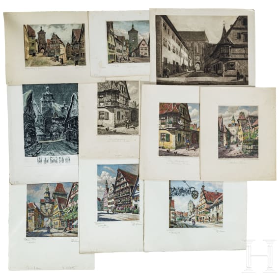 Paul Sollmann (1886 - 1950), Rothenburg o.d. Tauber Vedutas