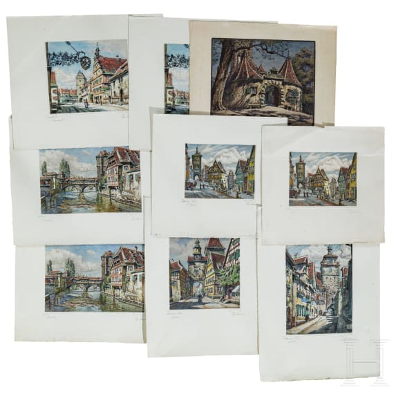 Paul Sollmann (1886 - 1950), Rothenburg o.d. Tauber Vedutas