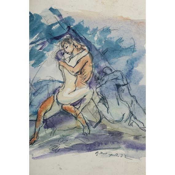 Franz Reinhardt the Elder, 15 watercolors, German, 1st half of the 20th century
