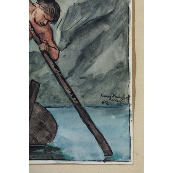 Franz Reinhardt the Elder, 15 watercolors, German, 1st half of the 20th century
