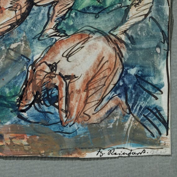 Franz Reinhardt the Elder, 25 watercolors, German, 1st half of the 20th century