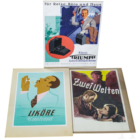 Hans Heinrich Koch, three poster designs, Munich, 1930s