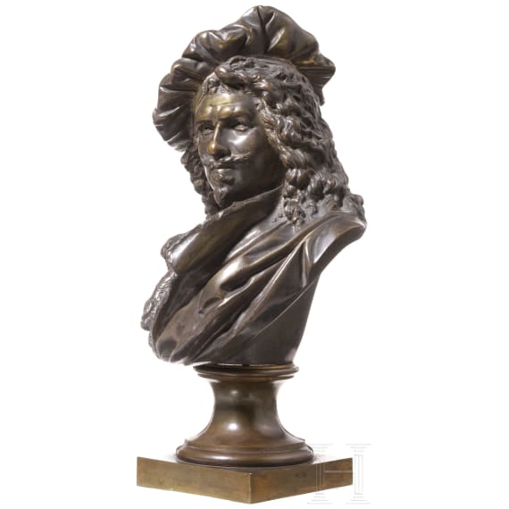 Auguste Joseph Carrier (1800 - 1875) - a French bronze bust showing Rembrandt, 19th century