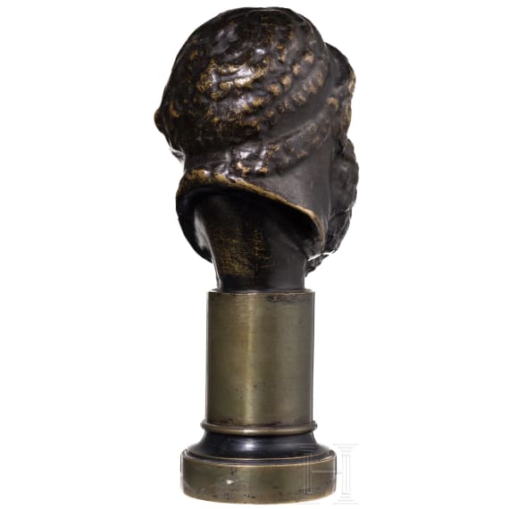 A French bronze head of a scholar (Homer?), 19th century