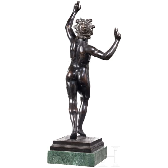 The Dancing Faun of Pompeii, Foundry Hermann Gladenbeck, German, circa 1900