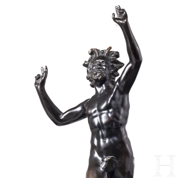 The Dancing Faun of Pompeii, Foundry Hermann Gladenbeck, German, circa 1900