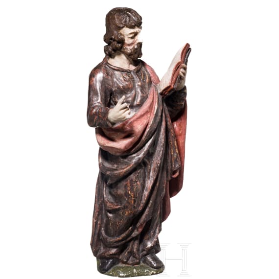 A German wooden apostle figure, circa 1700