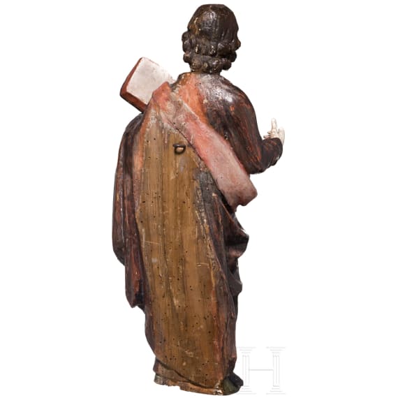 A German wooden apostle figure, circa 1700