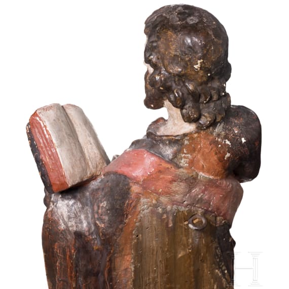 A German wooden apostle figure, circa 1700
