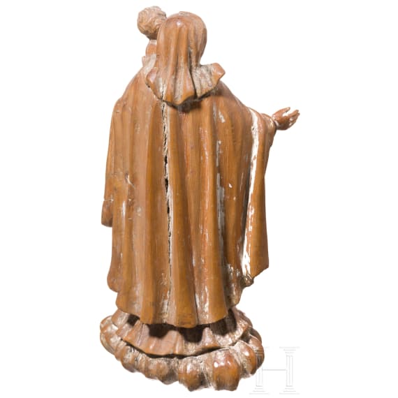 A South German wooden figurine of the Virgin with Child, 18th century