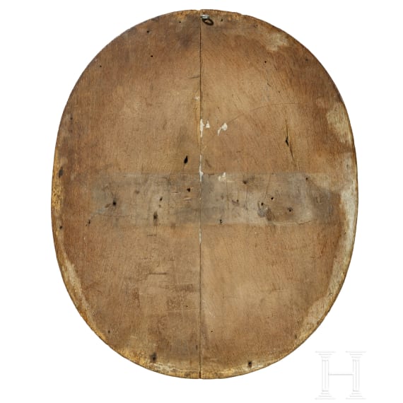A carved Franconian oak panel showing St. Francis, 18th century