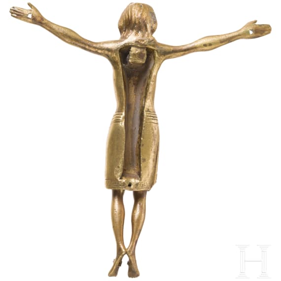A brass Corpus Christi in Gothic style, German/Austrian, 19th century