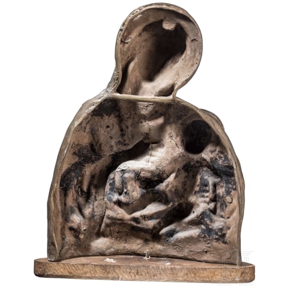 A German or Italian bronze Virgin Mary with child, 20th century