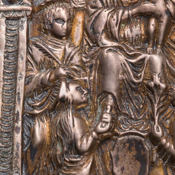 A French silver-plated plaque with homage to the Virgin Mary, 17th century