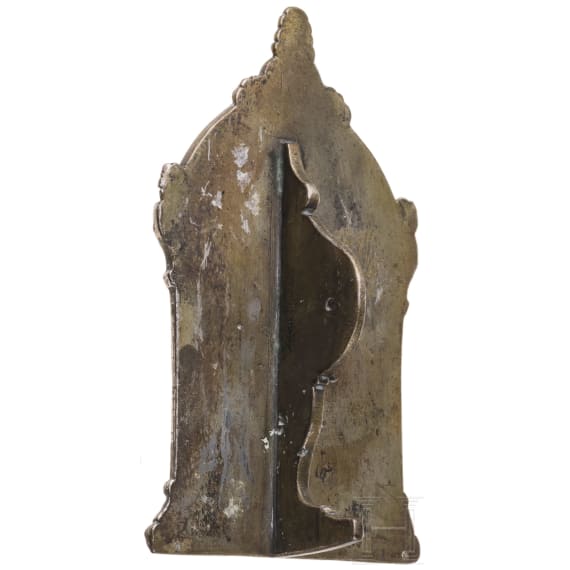 A French silver-plated plaque with homage to the Virgin Mary, 17th century