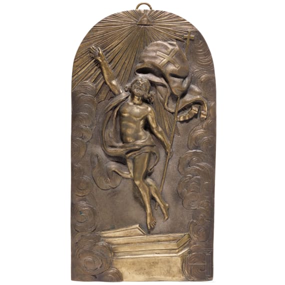 A German or Flemish relief panel with the Resurrection of Christ, 1st half of the 18th century
