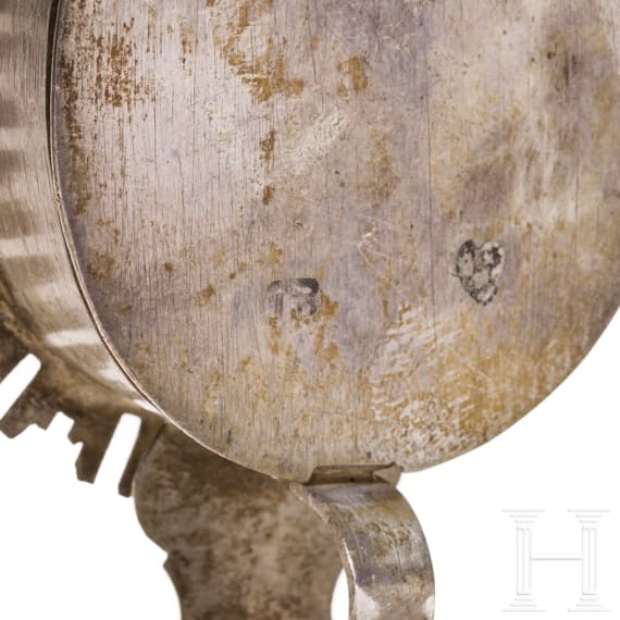 Three silver relic capsules (reliquary), 18th century/dated 1801 (one)