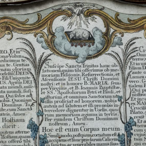Four altar cards, 18th century