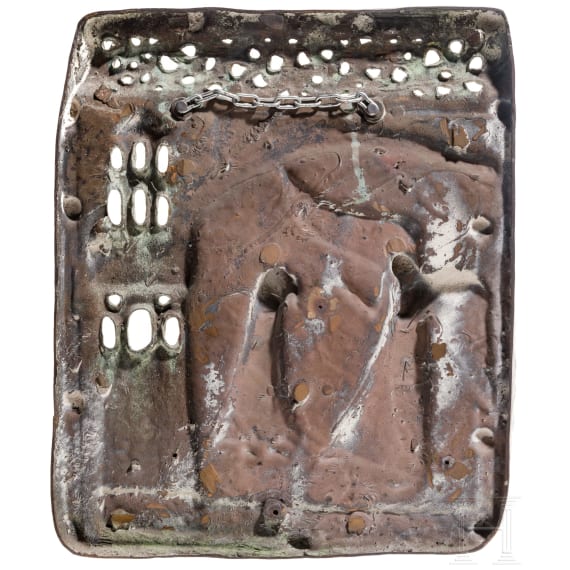 An Italian bronze cast of a door panel from San Zeno in Verona, mid-20th century