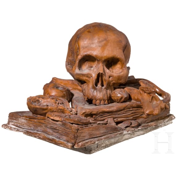 A memento mori bozzetto, probably German, late 18th/19th century