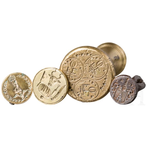 Four German seals, 17th - 19th century