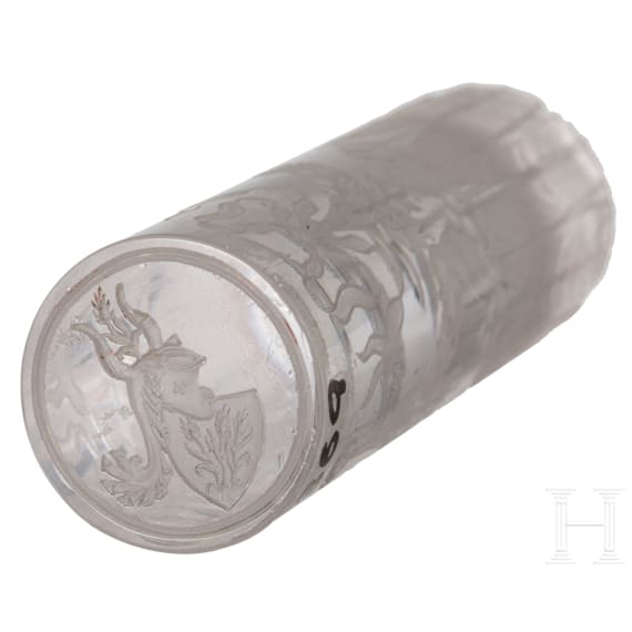 A German rock crystal seal, circa 1900