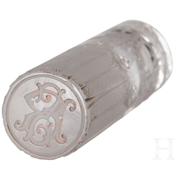 A German rock crystal seal, circa 1900