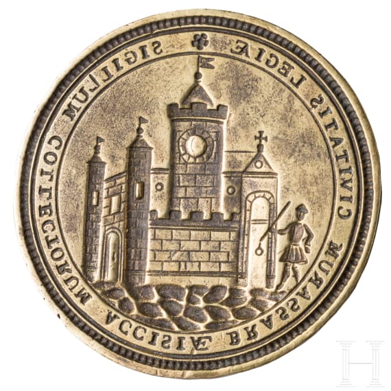 A Belgian tax collector's seal, Li&egrave;ge, 18th century