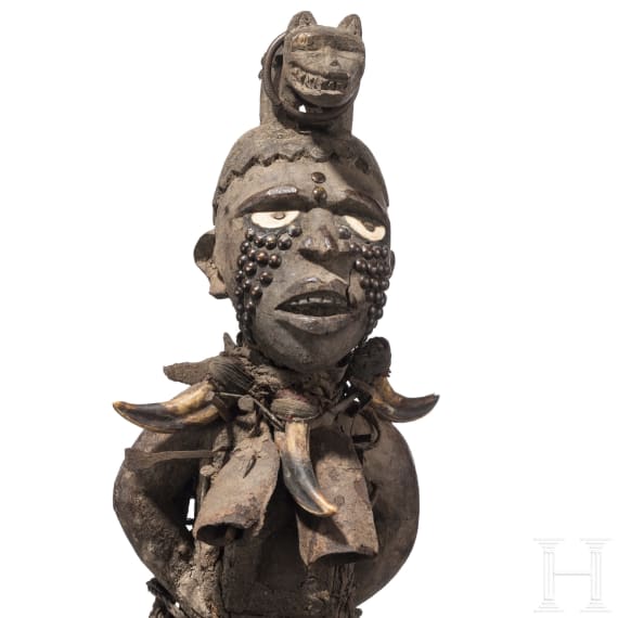 Three Congolese figures of the Yombe/Pende