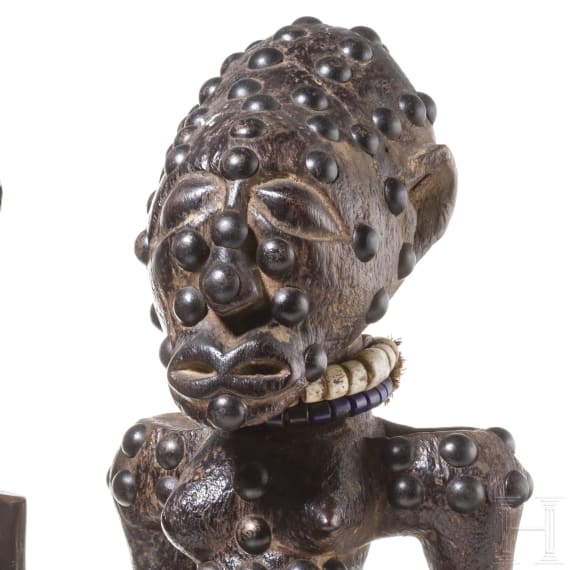 Two Congolese Nkisi magic figurines of the Songye, 20th century