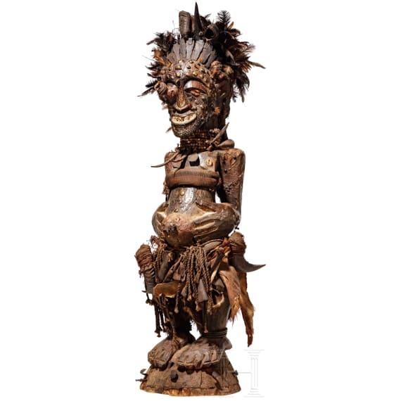 A Congolese standing Songye fetish figure, 20th century