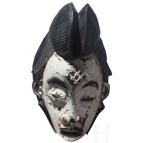 An Okuyi mask of the Punu in Gabon, 20th century