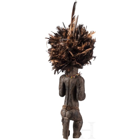 Three Gabonese/Cameroonian wooden Fang figurines