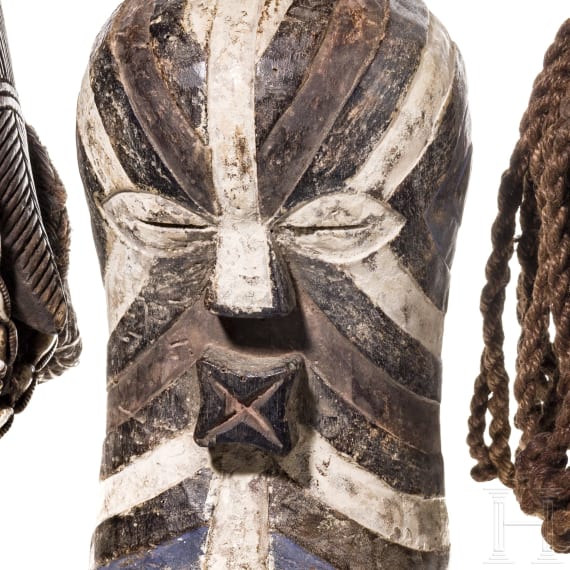 Three African masks, 20th century