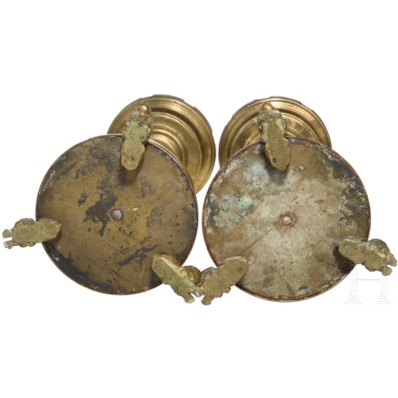 A pair of German late Gothic spike chandeliers in the Flemish style of the 15th century, circa 1900