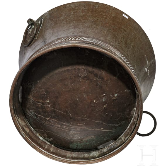 A large South German or Swiss lidded water container, circa 1700