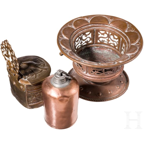 Three German copper containers, 17th/18th century