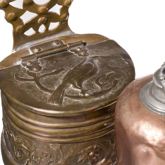 Three German copper containers, 17th/18th century